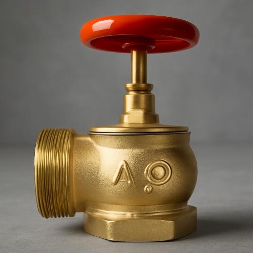 Клапан пожарный КПЛМ 65-1 латунный угловой 90°